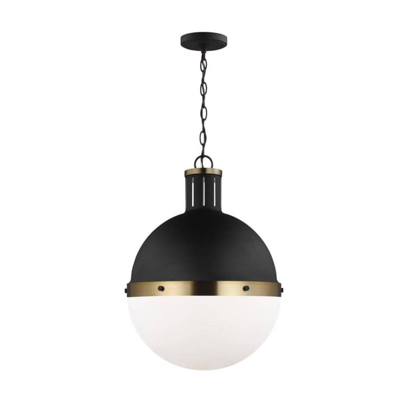 Generation Lighting 6677101 Hanks 16  Wide Pendant - Black