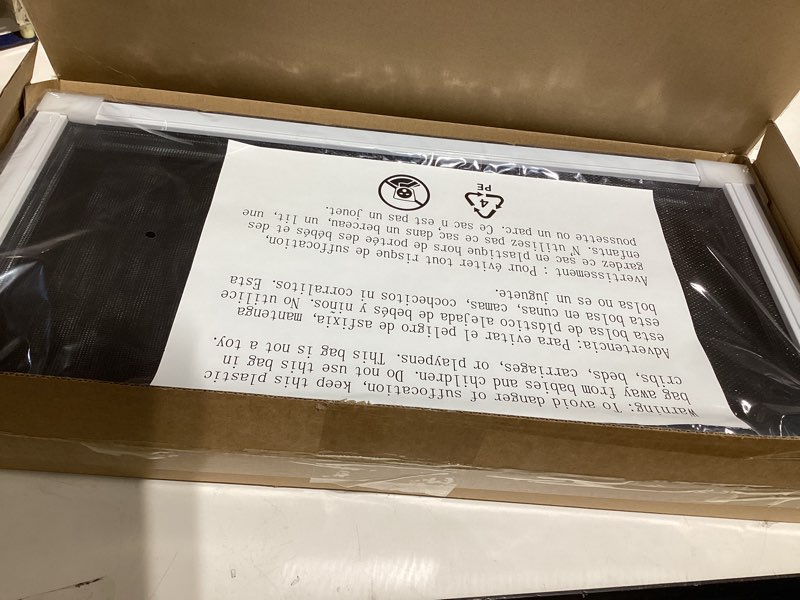 Condition photo showing Good Condition for paramondo expandable window screen, horizontal (10" h x 19.6" - 36" w, 2 pack) adjustable window screens, replacement window screens for house windows small (10" h x 19.6"-36" w, 2 pack) white frame + black mesh