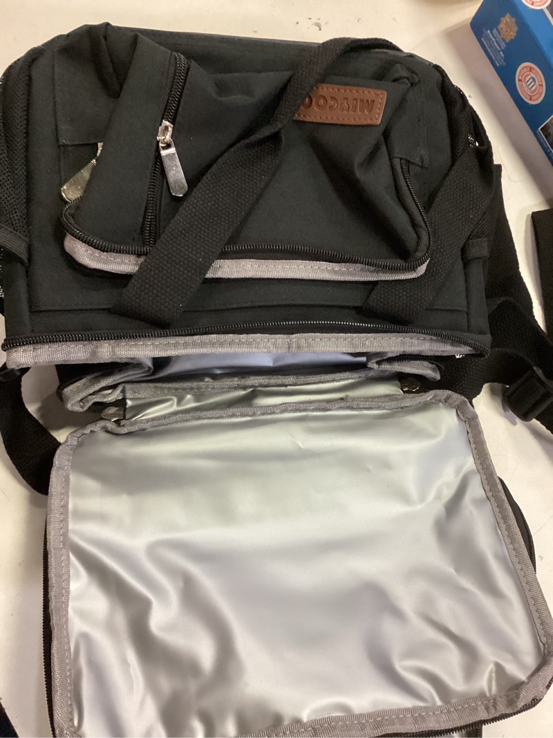 Condition photo showing Good Condition for MIYCOO Lunch Bag & Lunch Box for Men Women, Double Deck Leakproof Insulated Soft Large Adult Camping Cooler bag for Work, Beach, Picnic, Travel (Black, 15L) Black 15L