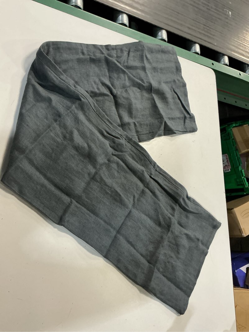 Condition photo showing Good Condition for european linen oversized lumbar pillow cover, 12"x48", nightfall
