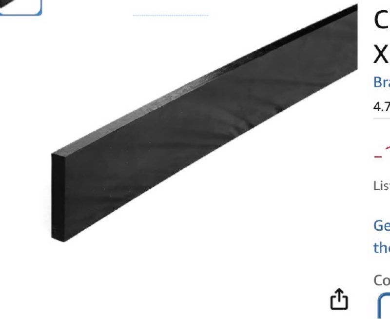 Threlaco 2 Pcs 60 x 4 X0.75 Polyurethane Surface Saver Snow Plow Blade Cutting Edge for UTV ATV