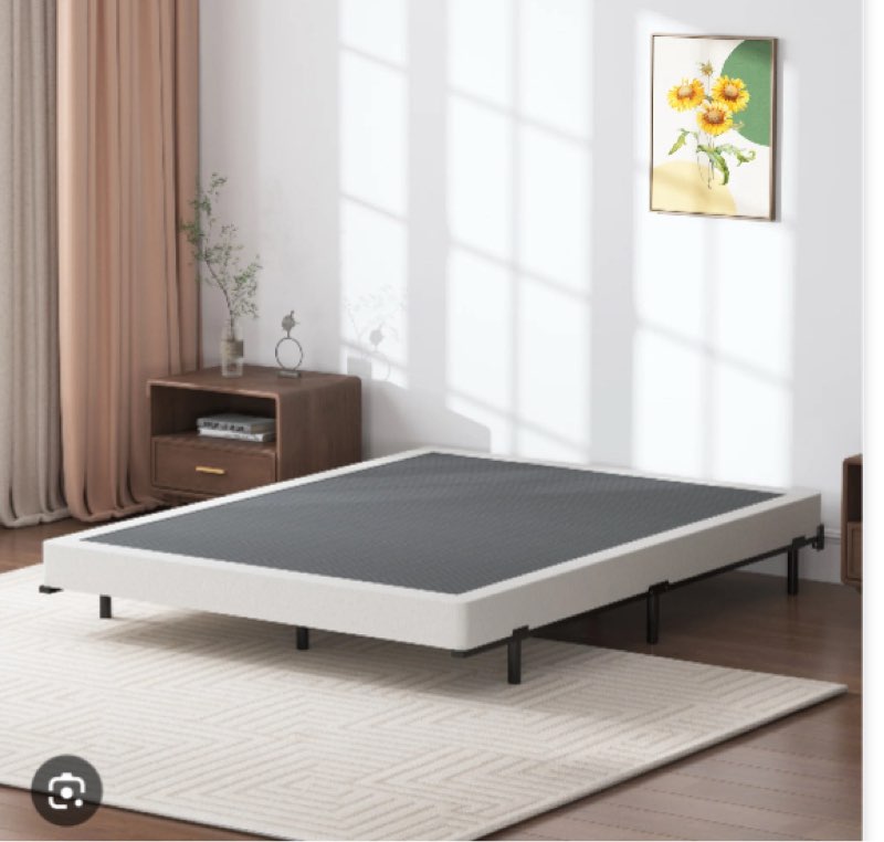 5 inch box spring low profile metal frame heavy duty easy assembly size: queen