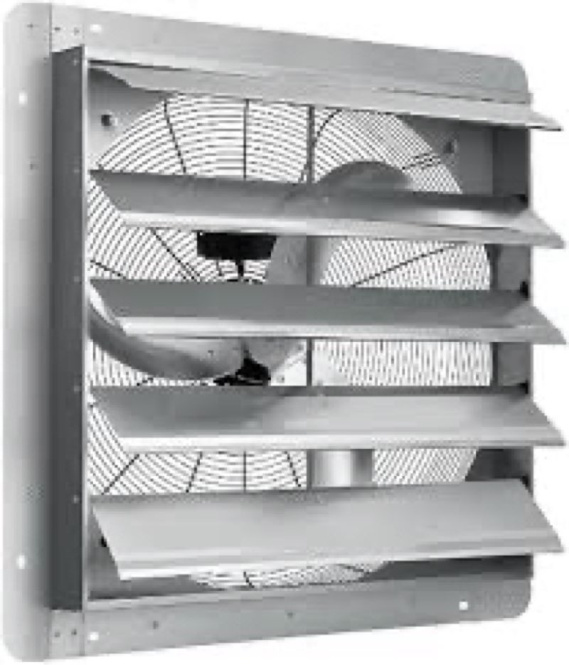 20 inch wall mounted shutter exhaust fan, 3500 cfm, 1500 rpm high speed low noise , aluminum automat