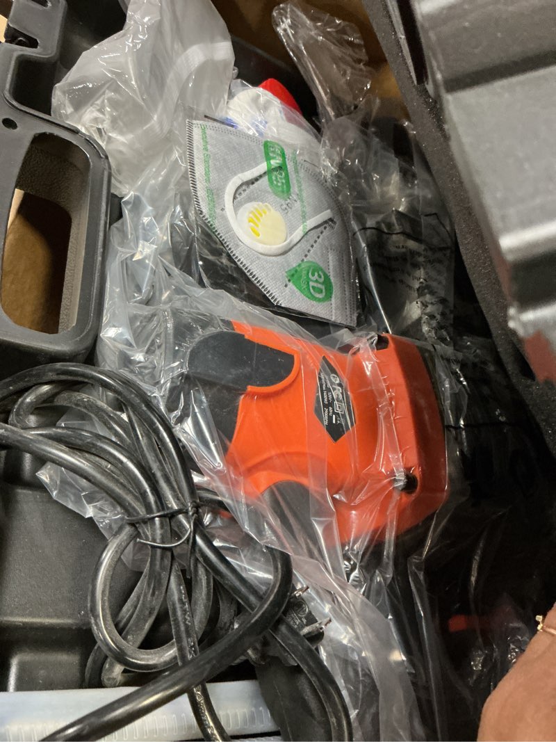 Condition photo showing Good Condition for vevor demolition jack hammer, max 1400w electric jackhammer heavy duty, 2900 bpm concrete breaker 2pcs chisels bits chipping w/case, gloves orange