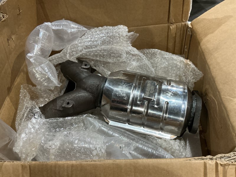 Condition photo showing Good Condition for not exact but similar to catalytic converter, qkvbkau for toyota camry/venza | epa compliant replacement | obd ii & high flow design | catalytic convertor replaces oem# 16692, 641489, 41100