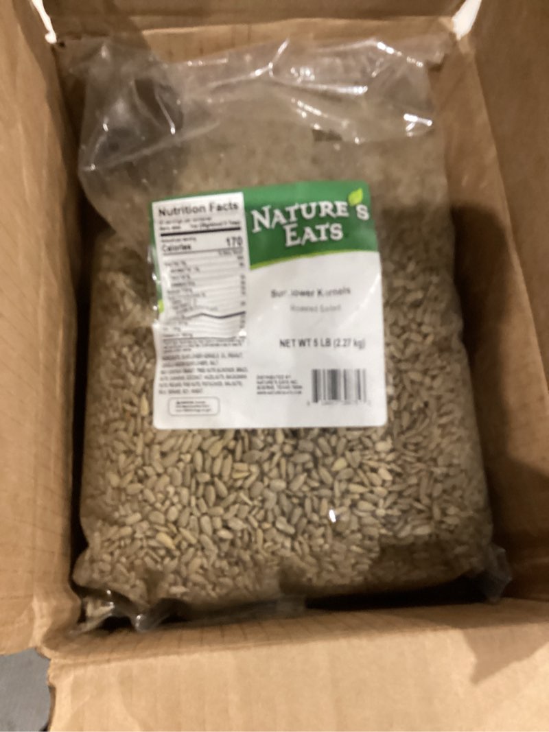 Condition photo showing New/Like New for Nature's Eats Sunflower Kernels Roasted Salted 5lb