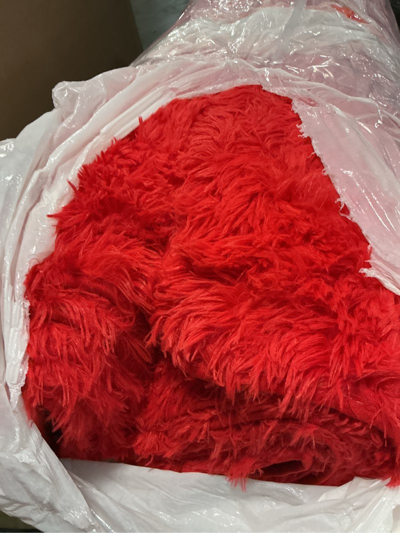 Condition photo showing As Is for Large Area Rugs for Living Room Bedroom, 6x9 Feet Red Fluffy Shag Rugs, Ultra Soft Shaggy Plush Fuzzy Modern Indoor Throw Floor Carpet for Kids Girls Boys Dorm Nursery Home Decor Aesthetic 6' x 9' (Rectangular) Red