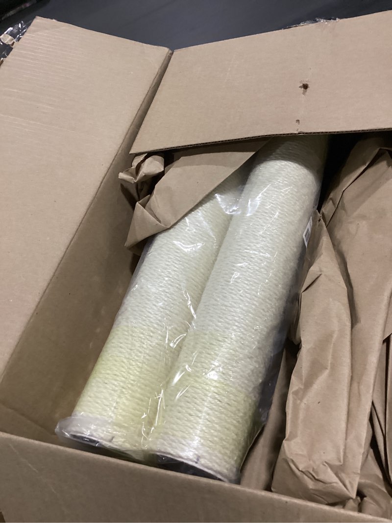 Condition photo showing Good Condition for OSPNIEEK 4 Pack 15.7" M8 Cat Scratching Post Replacement, Natural Sisal Rope Kitten Tree Scratcher Refill with Screws, DIY Hemp Scratch Pole Parts for Indoor Cats Tower Refurbishment Accessories 4x15.7" Posts (15.7"+15.7"+15.7"+15.7")