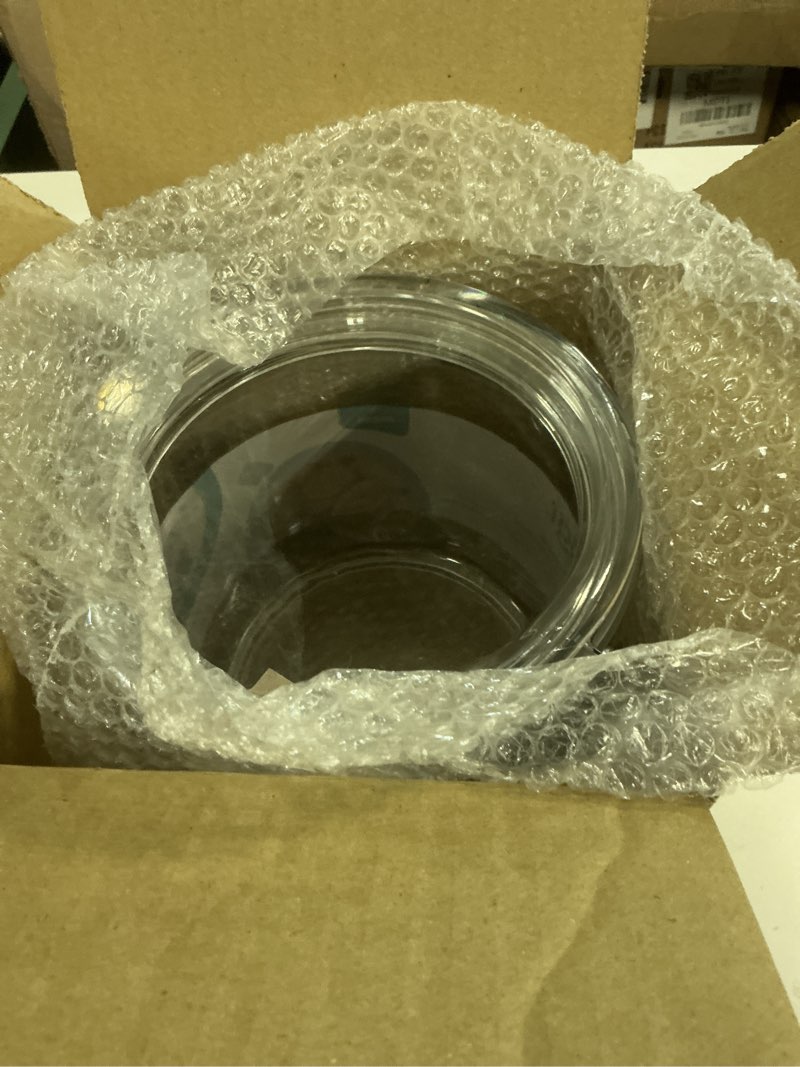 Condition photo showing Good Condition for Oggi Jumbo Clear Canister with Clamp Lid, 150 oz - Airtight Food Storage Container, for Kitchen & Pantry Storage of Bulk, Dry Foods Including Pasta, Flour, Sugar, Coffee, Rice, Tea, Spices & Herbs 150-Fluid Ounce Canister