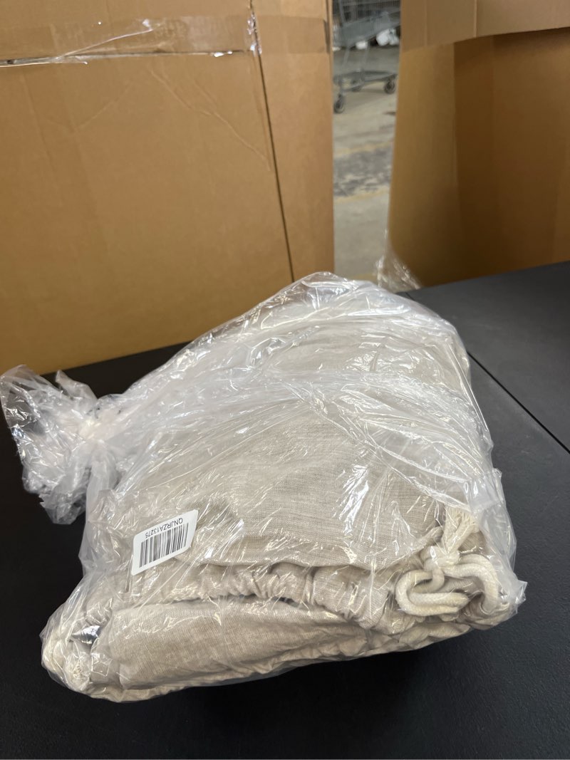 Condition photo showing Good Condition for european linen chambray duvet cover set, king/cal king, natural chambray
