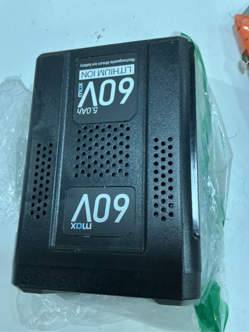 Condition photo showing As Is for 60v 5.0ah replacement for greenworks pro 60v battery lb6051 lb604 lb602 b6025 lb6041 lb6042 lb6080 llb608-ns, compatible with greenworks 60 volt power tools & charger 60dpc10a ch60r00 ch60dp01 2936902
