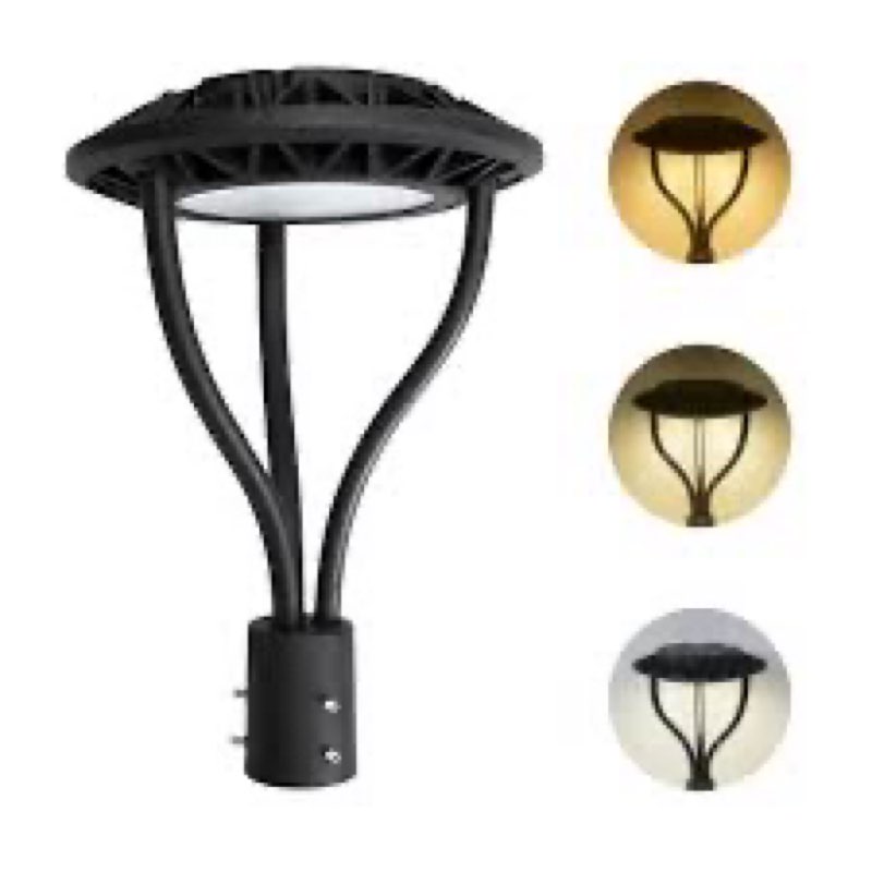 LED Post Top Pole Lights with Dusk to Dawn Photocell, 80W/100W/120W/150W Wattage Selectable, 3000K/4