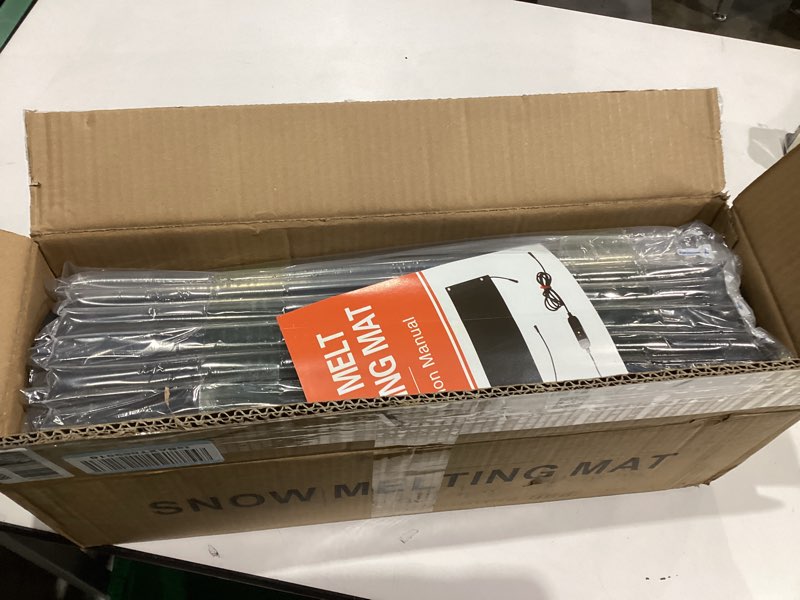 Condition photo showing As Is for 20x60in Heated Snow Melting Mats,No-Slip Rubber Heated Outdoor Mats,Snow and Ice Melting Mats for Winter Outdoor Stairs,Steps,Doorways,Walkways,Driveway,3 in/h Melting Speed