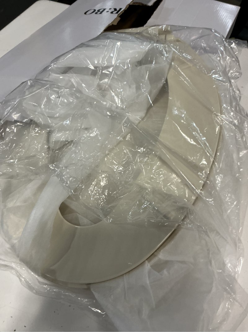 Condition photo showing Good Condition for gerber elongated toilet seat with cover, soft close, no slam, quick & easy install, heavy-duty plastic, adjustable fit for standard elongated toilets, durable & fade-resistant, bone g009921325