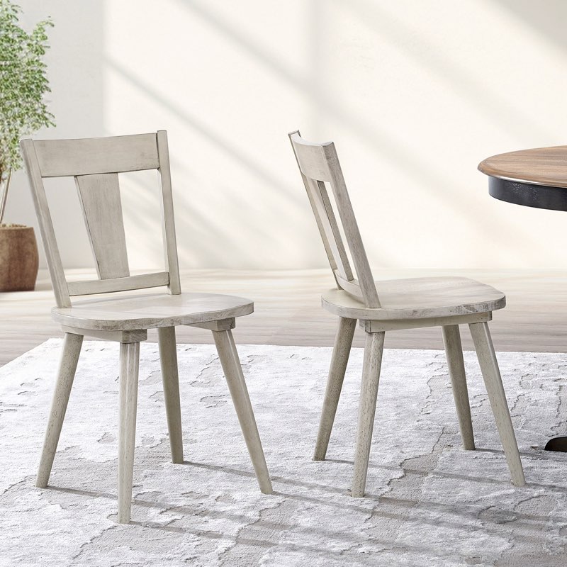 (Set of 2) Kaliski Mid - Century Modern Farmhouse Toner Kitchen Dining Nook Chair