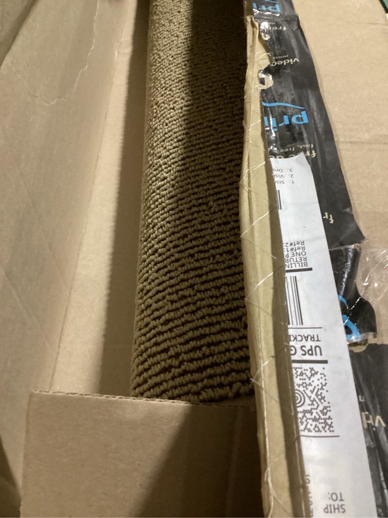 Condition photo showing Good Condition for purrugs machine washable kitchen rug 32" x 48", non-slip/skid kitchen runner rugs & floor mats, super absorbent soft area rugs for sink, kitchen & laundry, rolled packaging, beige beige 32" x 48"