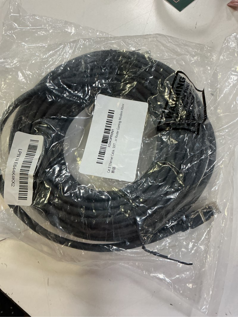 Condition photo showing Good Condition for cat 8 ethernet cable, 50ft long high speed 26awg cat8 lan network cable 40gbps, 2000mhz with gold plated rj45 connector, outdoor&indoor internet cable compatible for router xbox modem