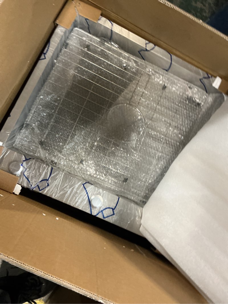 Condition photo showing Good Condition for 25x22 inch stainless steel kitchen sink - drop in single bowl topmount kitchen sink come with bottom grid, silicon mat and drain assembly set stylish and modern look add elegance & enhance usability 25x22in stainless