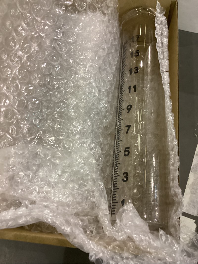 Condition photo showing New/Like New for BRAVECOW 2pcs 5" Capacity Rain Gauge Glass Replacement Tube for Yard Garden Outdoor Home Tube Flat Bottomed