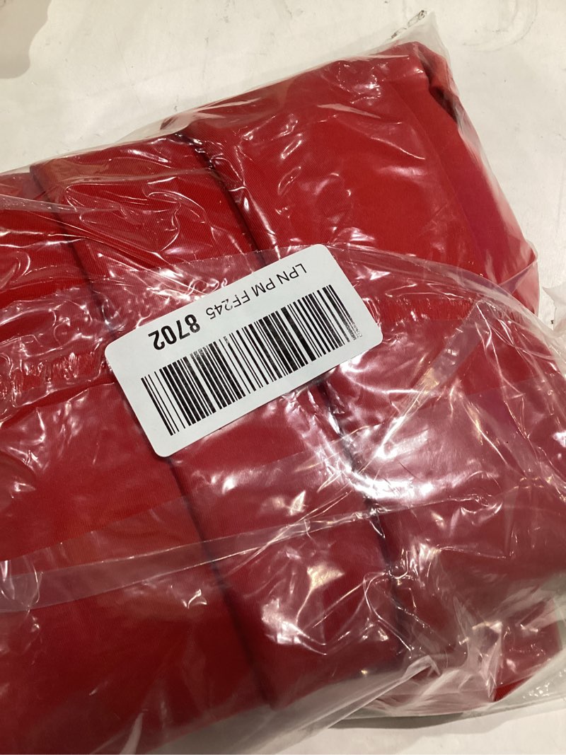 Condition photo showing Good Condition for YMDUCH Women's Elegant Sleeveless Crew Neck Backless Swing A Line Evening Party Long Dress Red Medium