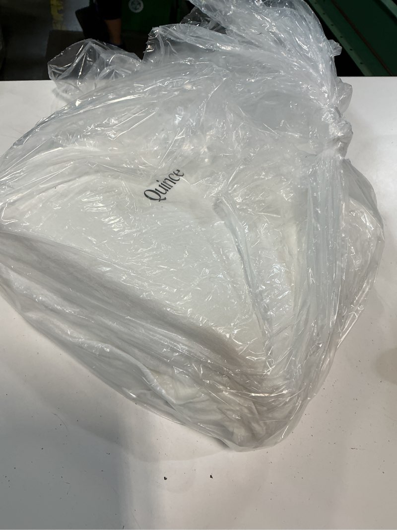 Condition photo showing Good Condition for european linen duvet cover set, king/cal king, white
