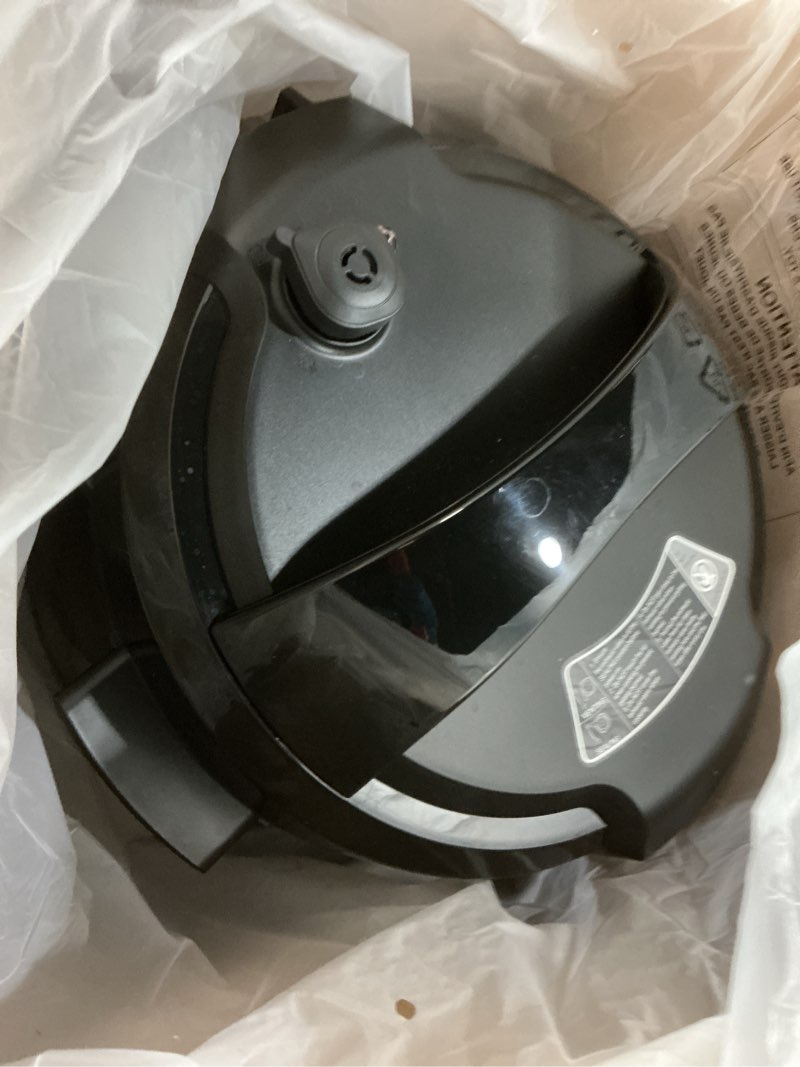 Condition photo showing As Is for Midea 12-in-1 Electric Pressure Cooker, 8 Quarts, 12 Presets, Multi-Functional Programmable Slow Cooker, Rice Cooker, Steamer, Sauté Pan, Yogurt Maker, and More, Stainless Steel Black 8 Quarts