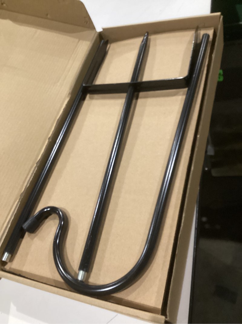 Condition photo showing Good Condition for excmark 2 pack shepherd hook 48 inch 1/2 inch thick use at weddings, hanging solar lights, lanterns, bird feeders, metal hanger hook. (black, 48 inch) u.s. patent. 48 inch black