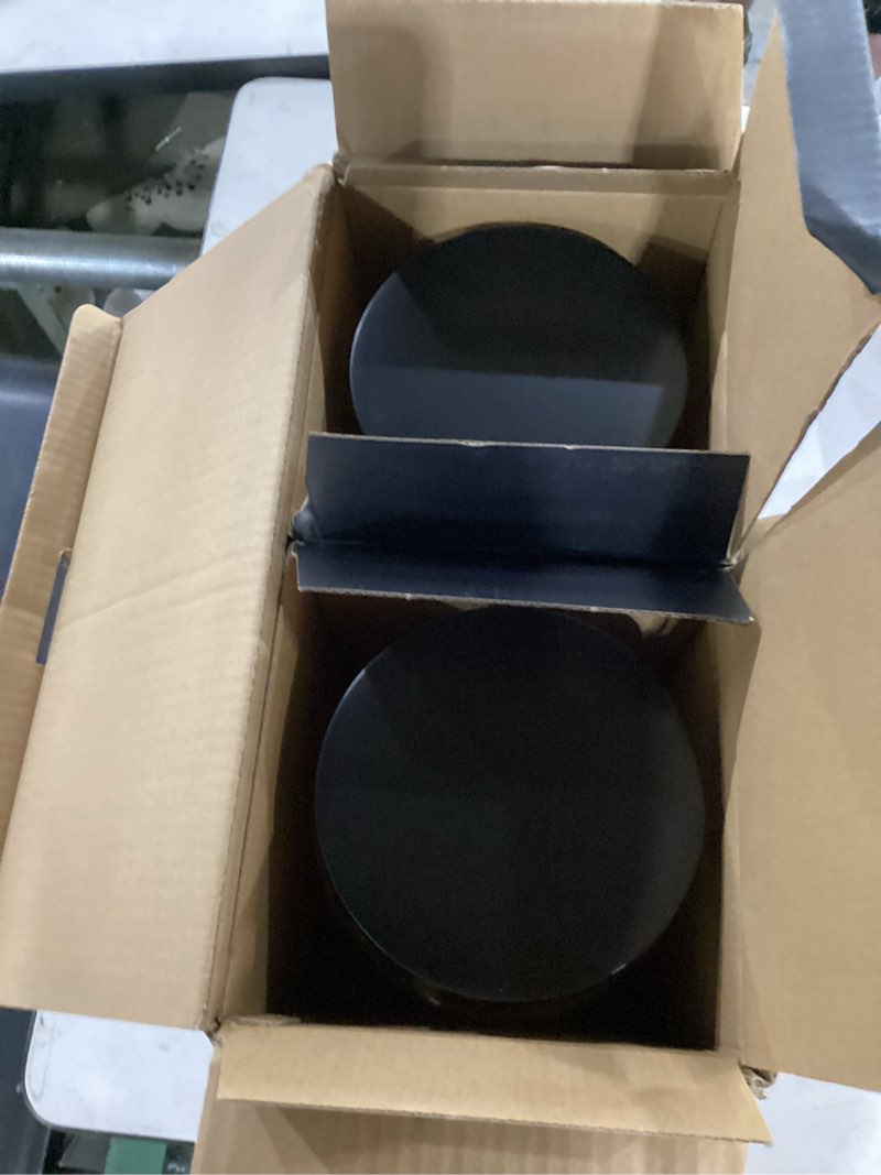Condition photo showing New/Like New for glass pantry storage jars containers with black lids and labels - set of 2 | extra thick round glass canisters with black lids and 63 pre-printed pantry labels keeps dry goods fresh and organized 2x4000ml black lid