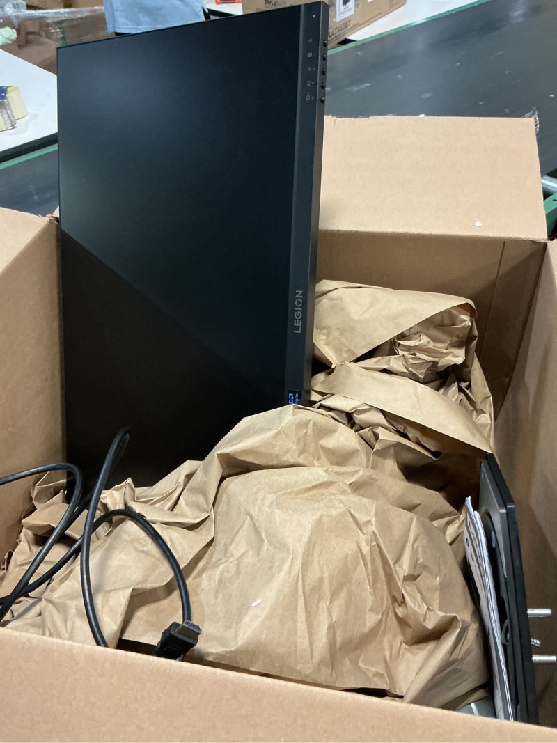 Condition photo showing As Is for lenovo legion 24-10 gaming monitor - 23.8" ips fhd display - 240hz - 0.5ms mprt - amd freesync premium - hdr10 - ergonomic ltps stand - hdmi 2.1 and displayport 1.4 - raven black