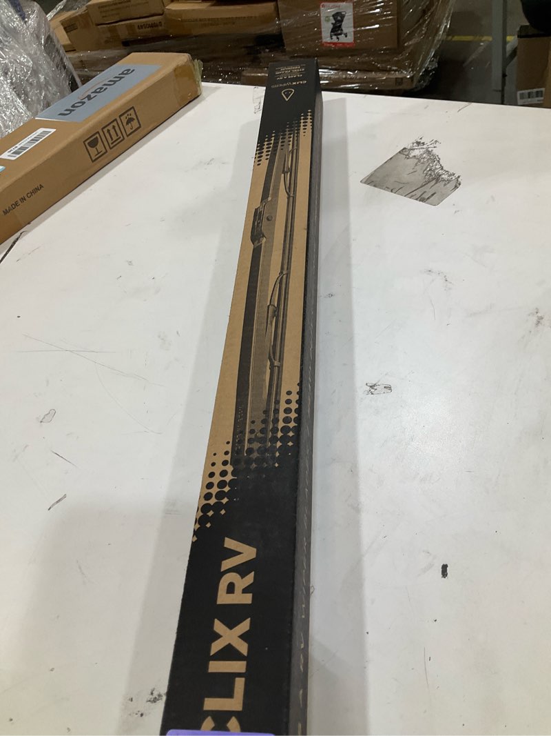 Condition photo showing New/Like New for clixwipers rv 2-pack 32" + 32" class-a oem heavy duty replacement all-weather steel windshield wipers for jumbo hook arms - w/saddle adapter (set of 2)