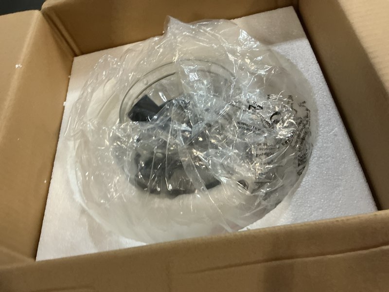 Condition photo showing Good Condition for VONLUCE Semi Flush Mount Ceiling Light, 13.8" Ceiling Light Fixture with Clear Glass Shade, E26 Base, 3-Bulb Industrial Lighting Fixture for Hallway Entryway Bedroom, Matte Black, ETL Certificated Black 13.8 inch
