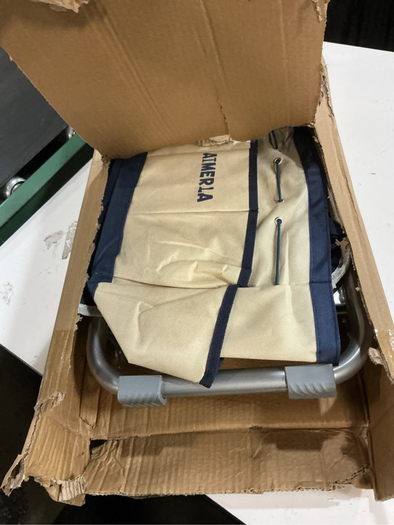 Condition photo showing Good Condition for aimerla foldable garden kneeler seat heavy duty [upgraded widened thick kneeling pad] garden stool with large garden tool bags with pockets - portable garden bench gardening gifts for parents k3-blue