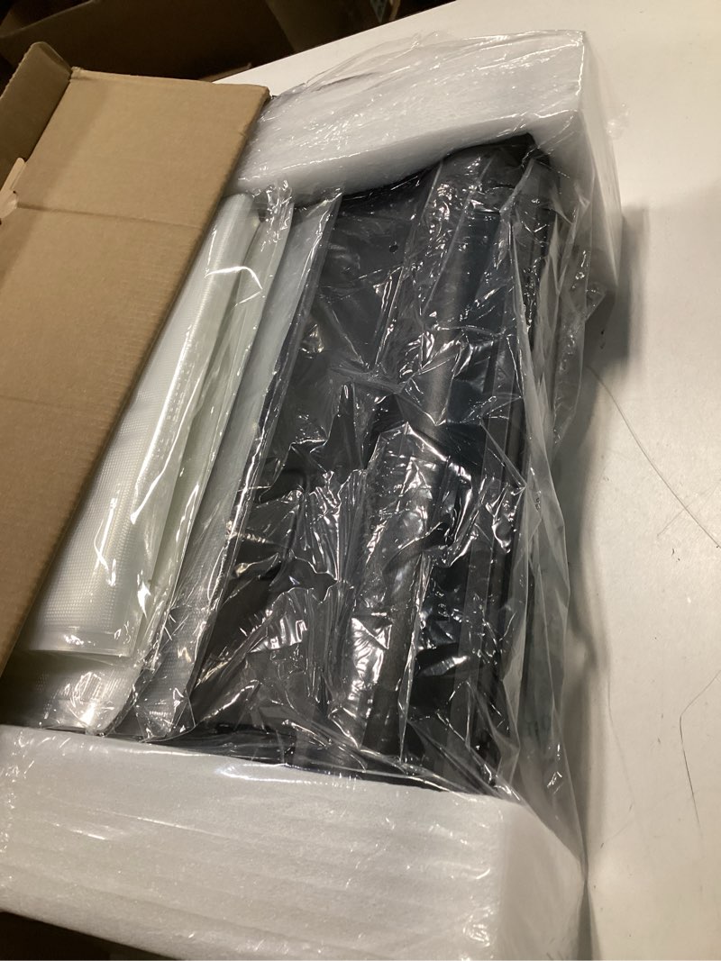 Condition photo showing Good Condition for Bonsenkitchen Vacuum Sealer Machine, Stainless Steel Food Sealer Vacuum Sealers with 100 Bags & 1 Roll Bag, 5 Food Vacuum Modes, Built-in Cutter & Bag Storage, Silver-Black Silver-Black 1 Roll + 100 Bags