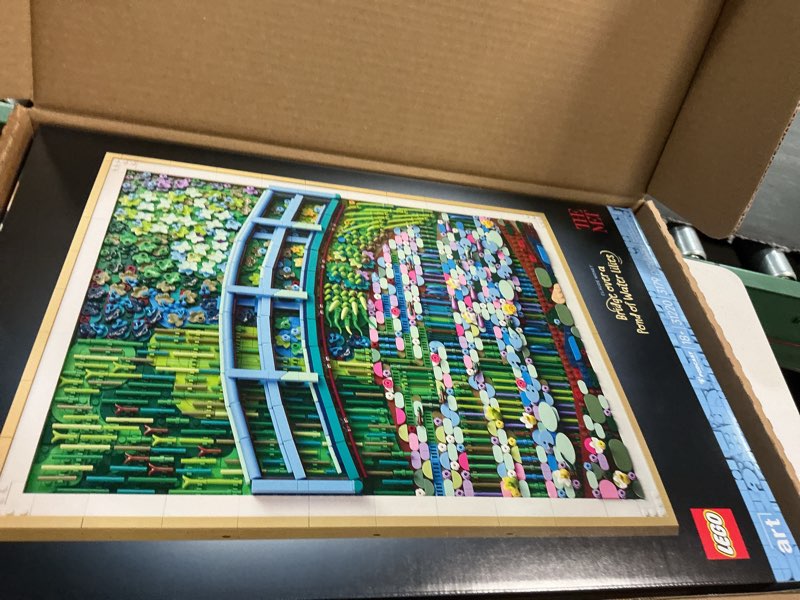 Condition photo showing New/Like New for lego art claude monet – bridge over a pond of water lilies - building sets for adults, ages 18+ - wall decor for living room or home office - gift for women & men - 31220