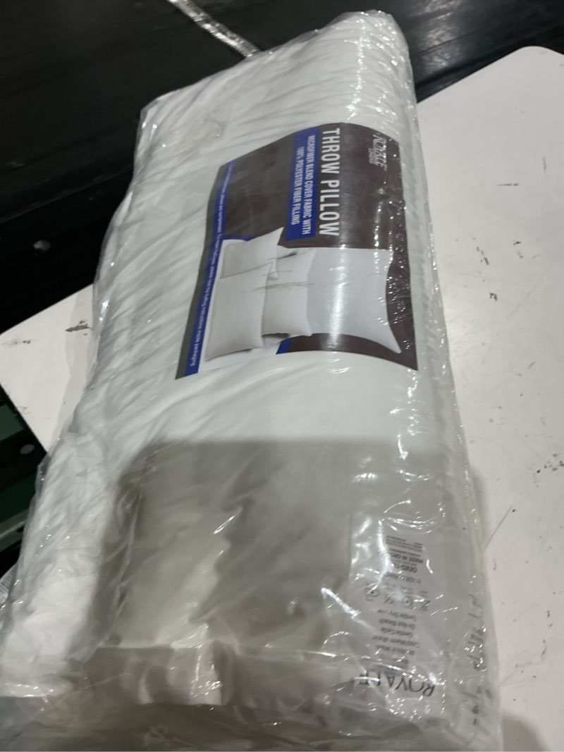 Condition photo showing Good Condition for royale linens 26 x 26 pillow insert - down alternative throw pillows insert - square pillow pack of 1 white - bed & couch pillows - inner cushion for bed, cushion for living room - shams stuffer pack of 1 26x26 inch