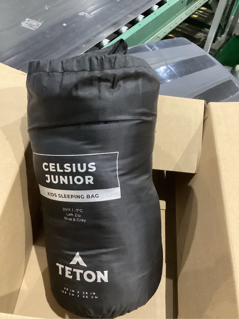 Condition photo showing As Is for celsius junior 20?f sleeping bag for kids