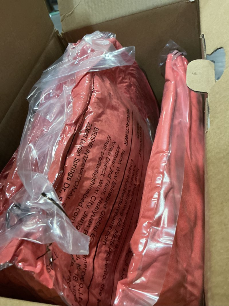 Condition photo showing New/Like New for bedsure california king comforter set - bed in a bag cal king bedding set 7 pcs, gentlesoft™ pintuck bed set gift for family, pinch pleat coral red comforter with sheets, pillowcases & shams california king 05 - coral