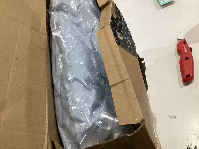 Condition photo showing New/Like New for Peryiter Magnetic Thermal Insulated Door Curtain Fit 72'' x 80'' Oxford Waterproof with Thicken Cotton, Light Gray Windproof Insulation Cover for French/Patio Sliding Glass Doors(Seamless Style) 72'' x 80'' Seamless Style Light Gray