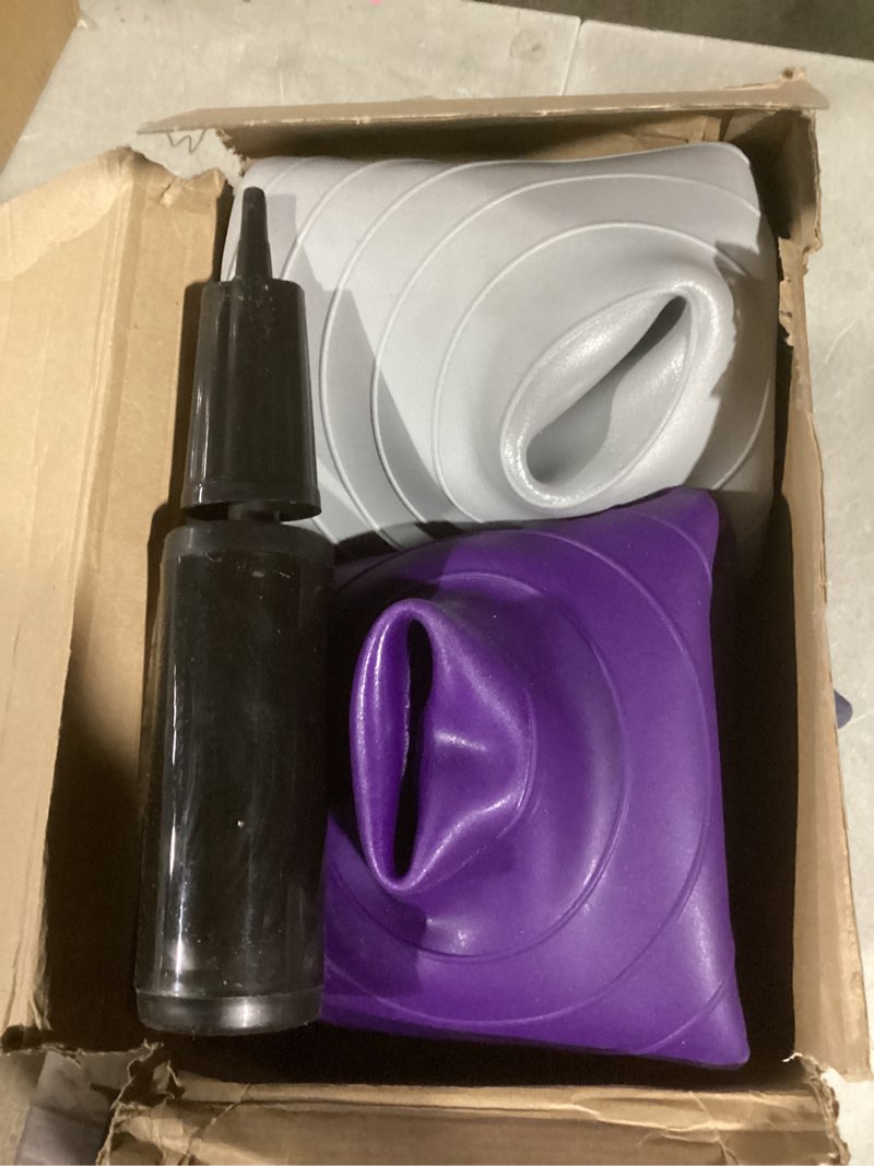 Condition photo showing As Is for Lewtemi 6 Pcs Flexible Seating for Classroom Elementary 20 Inch Yoga Ball Chairs Large Inflatable Donut Exercise Ball Chair Stability Balance Trainer with Inflator for Kids Student Boho Color