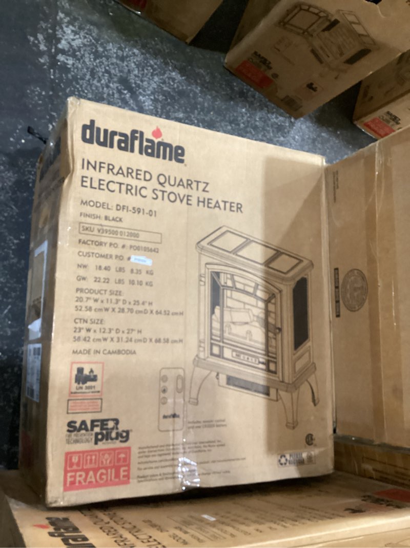 Condition photo showing New/Like New for duraflame Infrared Quartz Electiric Stove Heater - DFI-591-01 - Black