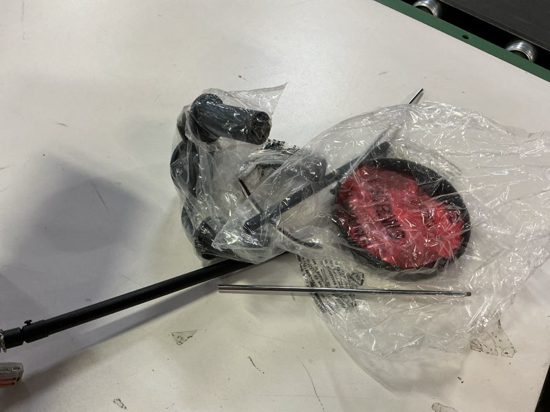 Condition photo showing As Is for allen + roth Lane 10-in Matte Black Outdoor 3 -Light Semi-flush Mount Light( incomplete ) 