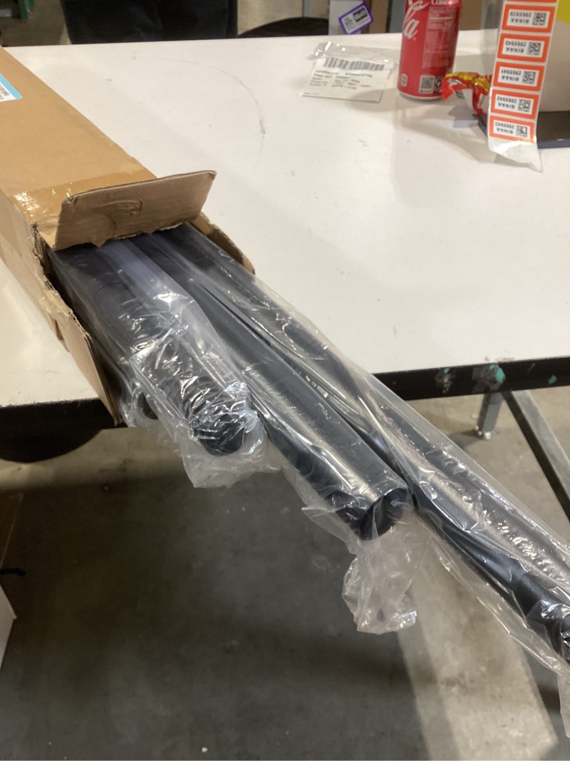 Condition photo showing Good Condition for tension curtain rods no drilling, extra long tension rod 41-174 inch, heavy duty shower curtain rod for outdoor patio bathroom windows room divider, adjustable, anti-slip, no rust, black black 41-174inch