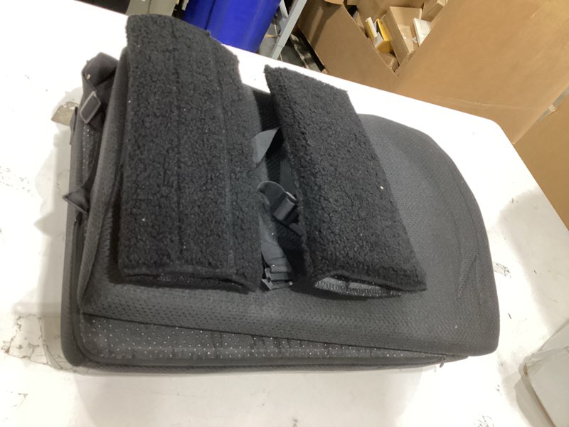 Condition photo showing As Is for wheelchair cushion for pressure relief - (18”x16” anti-slip wheelchair seat cushions, lumbar pillow and wheelchair armrest pads for adults, seniors, wheelchair accessories dark black