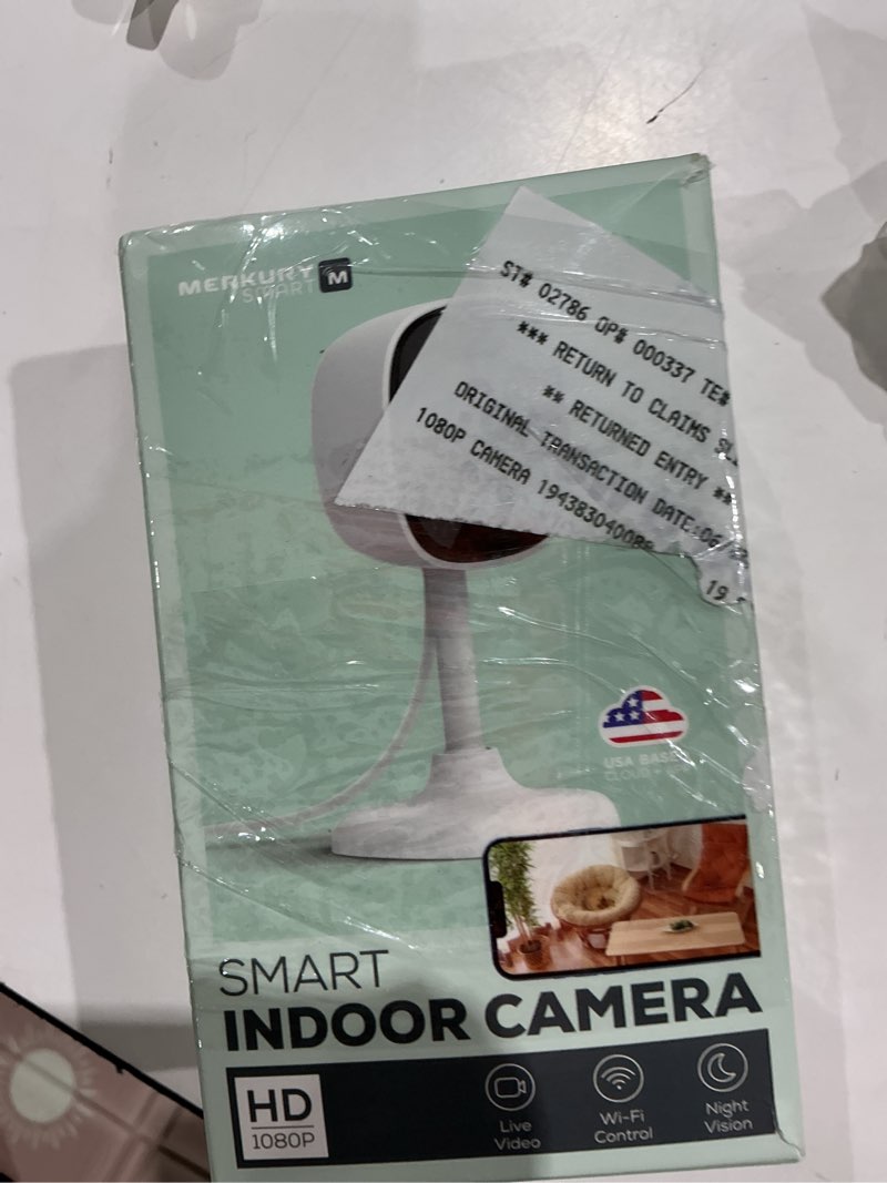 Condition photo showing Good Condition for merkury smart 2k indoor security camera, wi-fi home monitoring camera (1 pack)