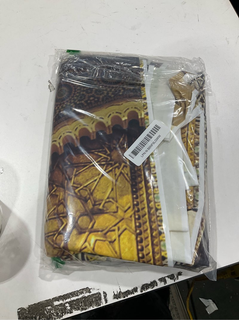 Condition photo showing As Is for BELECO 7x5ft Fabric Palace of Morocco Backdrop Middle Eastern Style Architecture Moroccan Palace Door Background Moroccan Party Decorations Birthday Shoot Photo Studio Props 7x5FT CHa14296