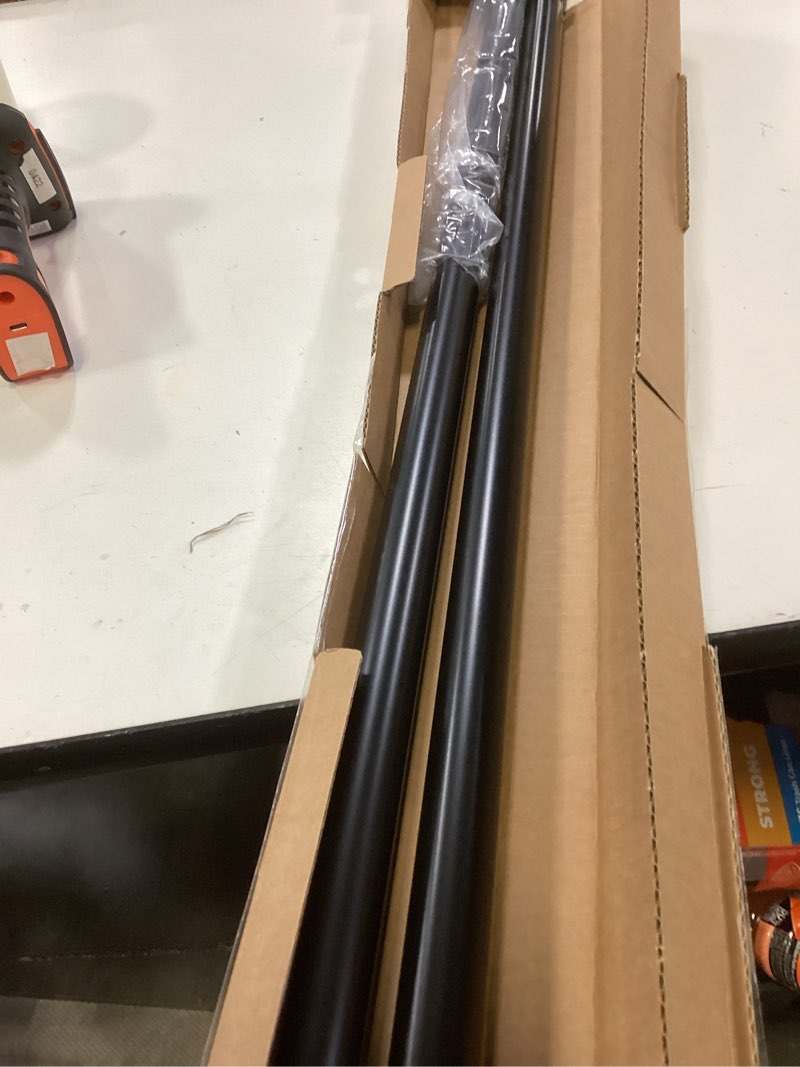 Condition photo showing Good Condition for Ivilon Drapery Window Curtain Rod - End Cap Style Design 1 Inch Pole. 72 to 144 Inch Color Black 72 to 144 in.