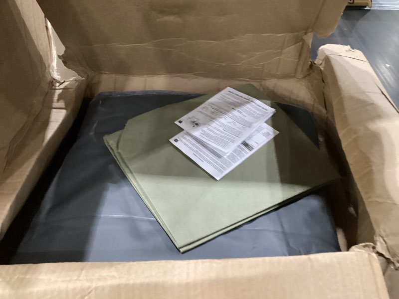 Condition photo showing As Is for intex 64417ed 22in queen dura-beam comfort plush high-rise inflatable air mattress with built in pump for travel and camping, 600lb weight capacity 22" grey queen