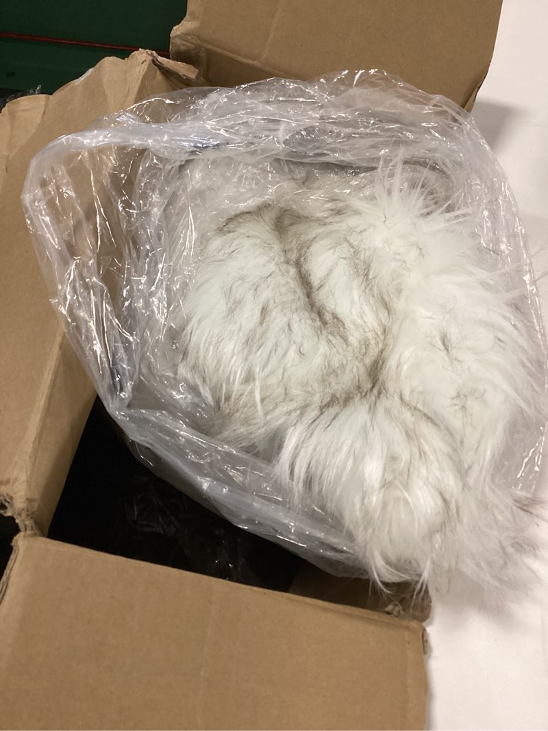 PAW BRANDS PupRug Orthopedic Dog Bed for Large Dogs with Fluffy Soft Faux Fur and Memory Foam for Jo