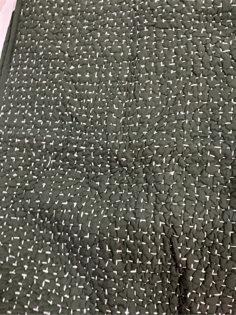 Condition photo showing New/Like New for organic cotton hand stitched quilted sham cover quinse