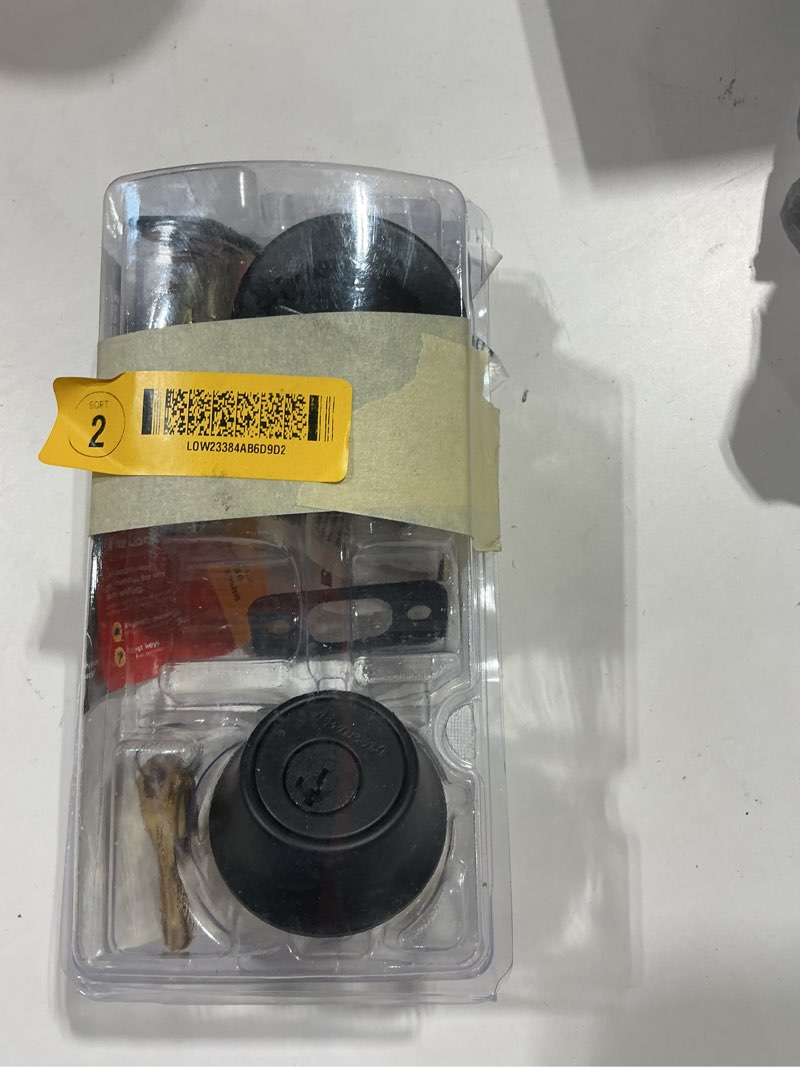 Condition photo showing Good Condition for kwikset security 660 series matte black single cylinder deadbolt with smartkey